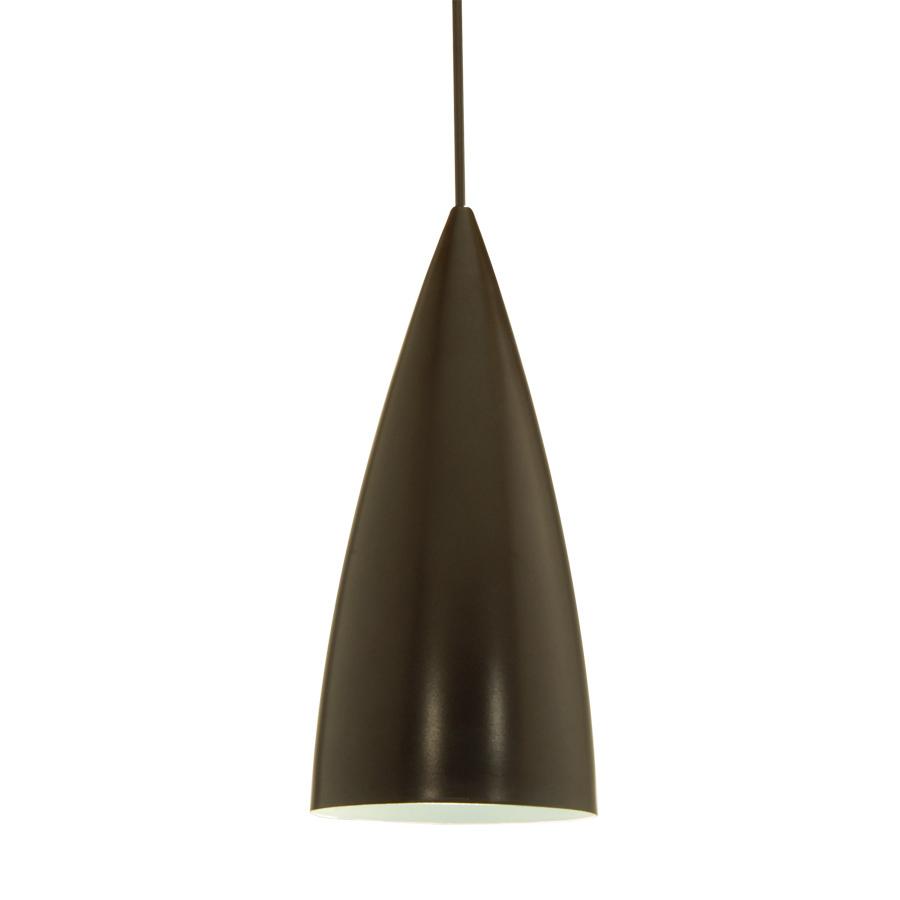 Bullet Quick Connect Pendant - Dark Bronze Shade with Brushed Nickel Socket Set