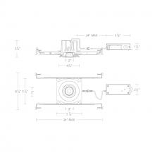 WAC US R3BRA-FCS-BK - Ocular 3.0 5CCT Round Adjustable Trim and Remodel Housing with New Construction Frame-In Kit and D