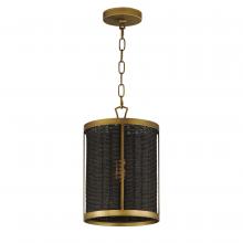  14461BRNAB - Rattan-Single Pendant