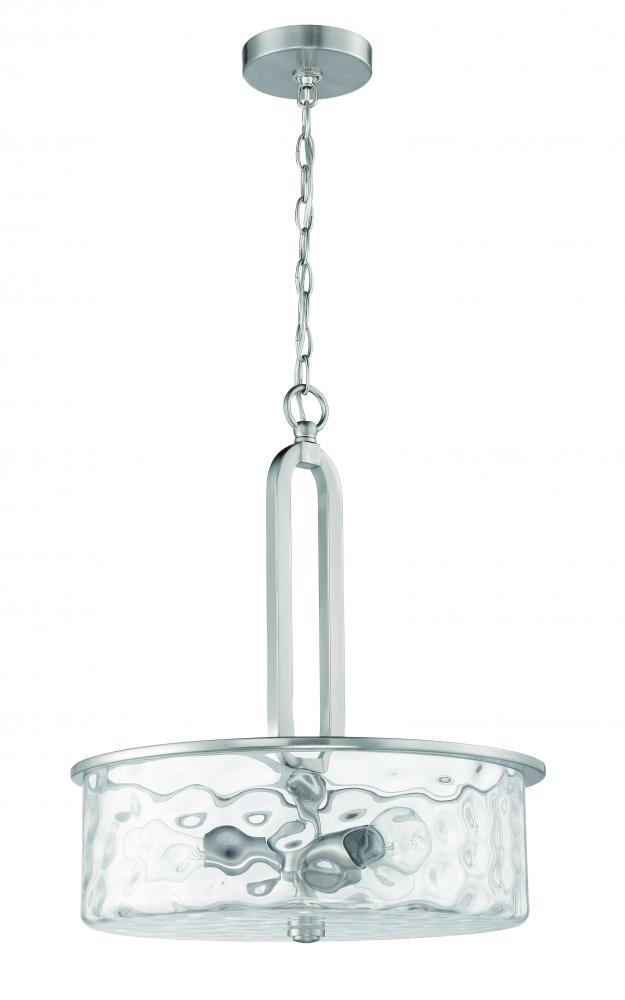 Collins 3 Light Pendant in Brushed Polished Nickel