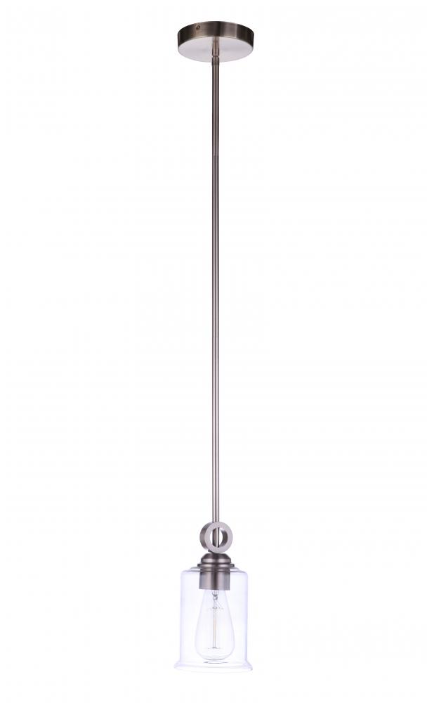 Romero 1 Light Mini Pendant in Brushed Polished Nickel