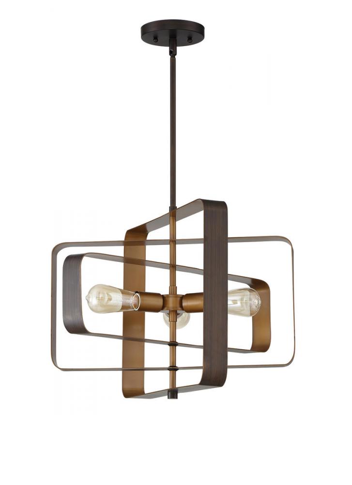 3 Light Pendant With Rods