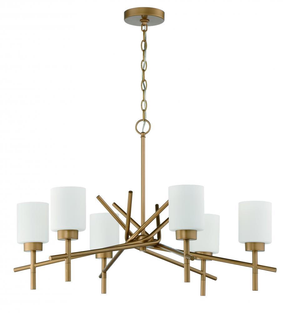 Cadence 6 Light Chandelier in Soft Gold