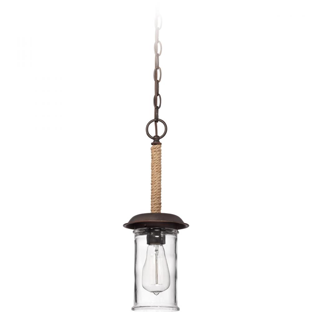 Thornton 1 Light Mini Pendant in Aged Bronze Brushed