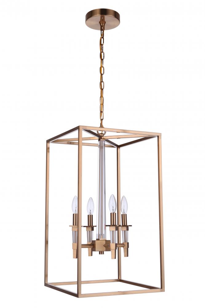 Tarryn 4 Light Foyer in Satin Brass