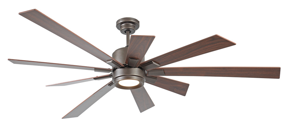 72" Ceiling Fan w/LED Light Kit, Blade Options