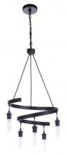  55425-FB - Tranquil 5 Light Chandelier in Flat Black