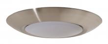  X9006-BNK-LED - Slim Line 1 Light 4" LED Flushmount in Brushed Polished Nickel (6" Overall Diameter)