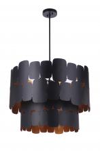 Craftmade 56699-FBGLR - Sabrina 9 Light Pendant in Flat Black/Gold Luster