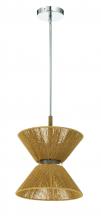  58591-CHWAL - Serena 1 Light Pendant in Chrome/Walnut