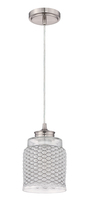  P460BNK1 - 1 Light Pendant w/Brass Wire Clear Glass