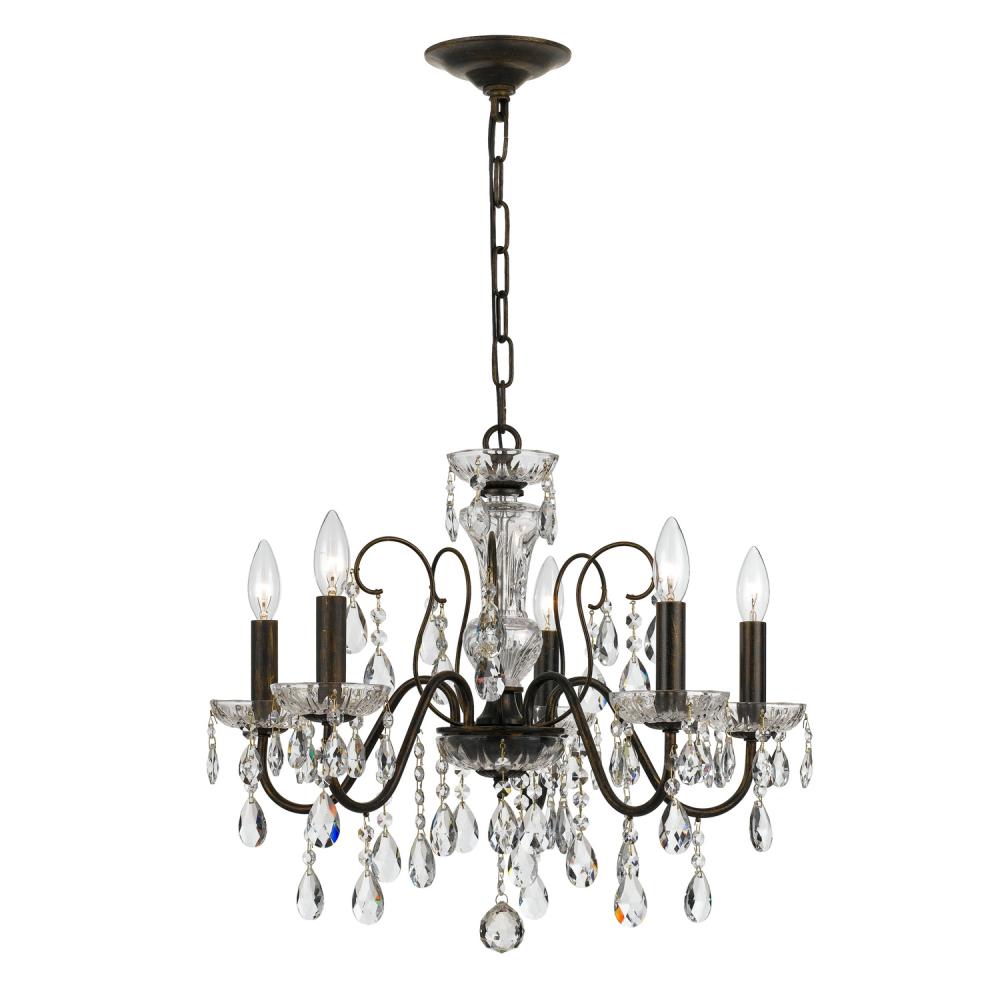 Butler 5 Light Spectra Crystal English Bronze Chandelier