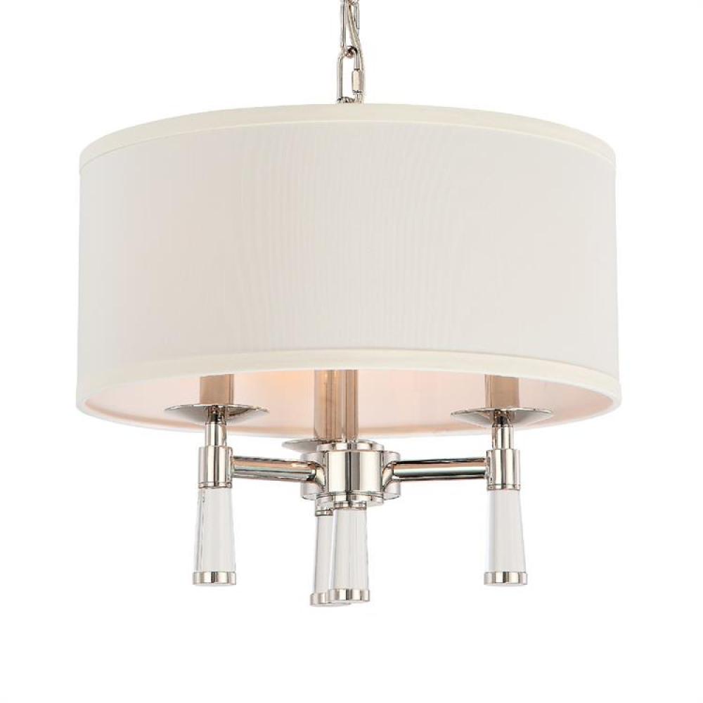 Baxter 3 Light Polished Nickel Chandelier