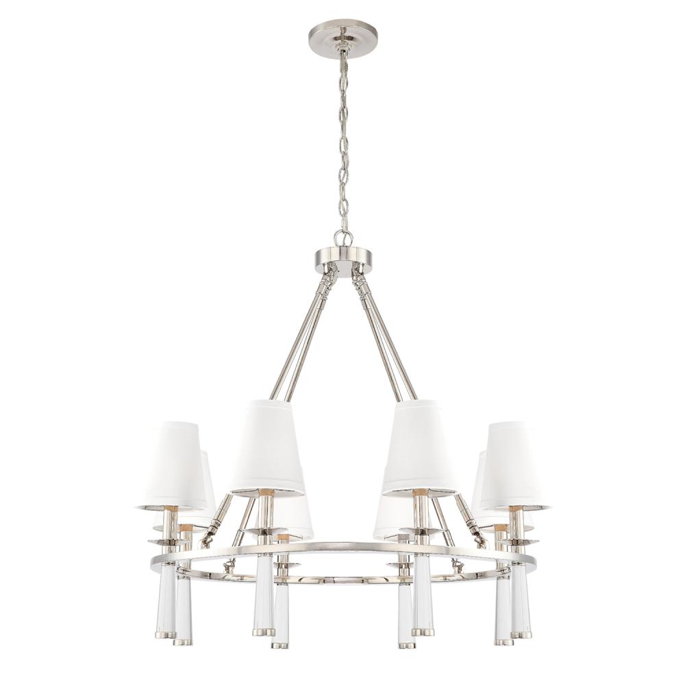 Baxter 8 Light Polished Nickel Chandelier