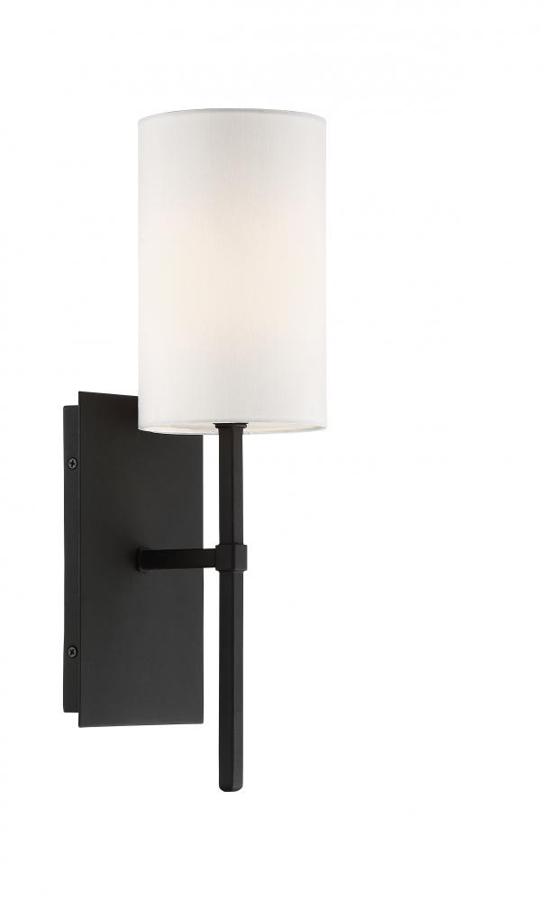 Veronica 1 Light Black Forged Sconce