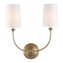  2242-VG - Libby Langdon Sylvan 2 Light Vibrant Gold Sconce