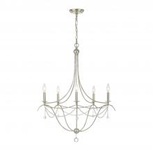 Crystorama 425-SA - Metro 5 Light Crystal Beads Antique Silver Chandelier