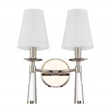  8862-PN - Baxter 2 Light Polished Nickel Sconce