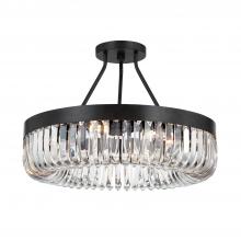 Crystorama ALI-B2008-CZ_CEILING - Alister 8 Light Charcoal Bronze Semi Flush Mount