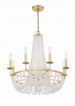 Crystorama BLA-10668-GA - Bella 8 Light Antique Gold Chandelier