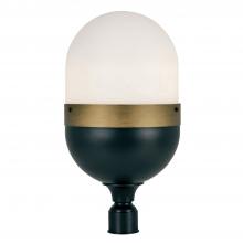 Crystorama CAP-8509-MK-TG - Brian Patrick Flynn Capsule 3 Light Matte Black + Textured Gold Outdoor Post