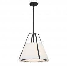  FUL-904-BK - Fulton 3 Light Black Chandelier