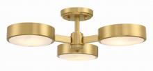  ORS-733-MG-ST - Orson 3 Light Modern Gold Semi Flush Mount