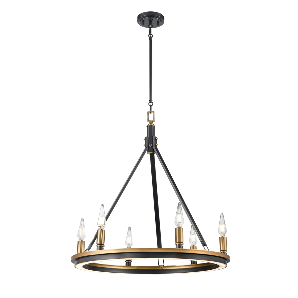 Aletheia Hybrid CCT 6 Light Chandelier