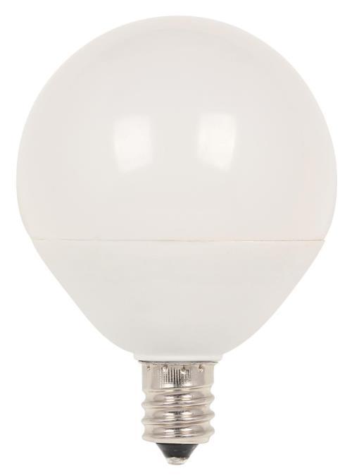 7W G16-1/2 LED Dimmable 2700K E12 (Candelabra) Base, 120 Volt, Card