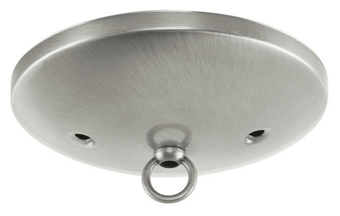 Modern Canopy Kit with Center Hole Brushed Pewter Finish