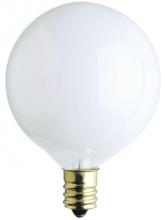 Westinghouse 363600 - 25W G16 1/2 Incandescent White E12 (Candelabra) Base, 130 Volt, Box