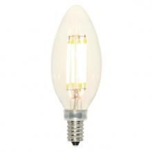 Westinghouse 3517100 - 4W B11 Filament LED Dimmable Clear 2700K E12 (Candelabra) Base, 120 Volt, Box