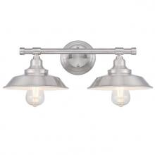  6110300 - 2 Light Wall Fixture Brushed Nickel Finish