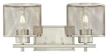  6327700 - 2 Light Wall Fixture Brushed Nickel Finish Mesh Shades