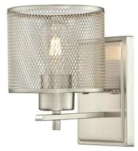 Westinghouse 6327800 - 1 Light Wall Fixture Brushed Nickel Finish Mesh Shade