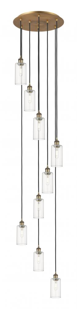 Crown Point - 9 Light - 19 inch - Brushed Brass - Multi Pendant