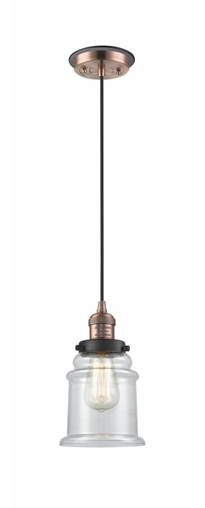 Canton - 1 Light - 6 inch - Antique Copper - Cord hung - Mini Pendant