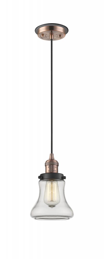 Bellmont - 1 Light - 6 inch - Antique Copper - Cord hung - Mini Pendant