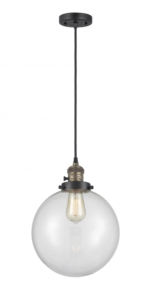 Beacon - 1 Light - 10 inch - Black Antique Brass - Cord hung - Mini Pendant