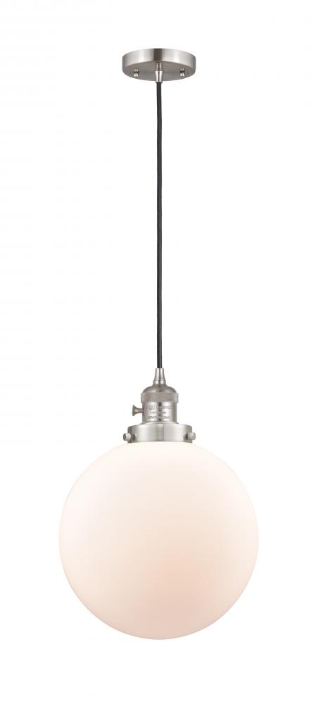 Beacon - 1 Light - 10 inch - Brushed Satin Nickel - Cord hung - Mini Pendant