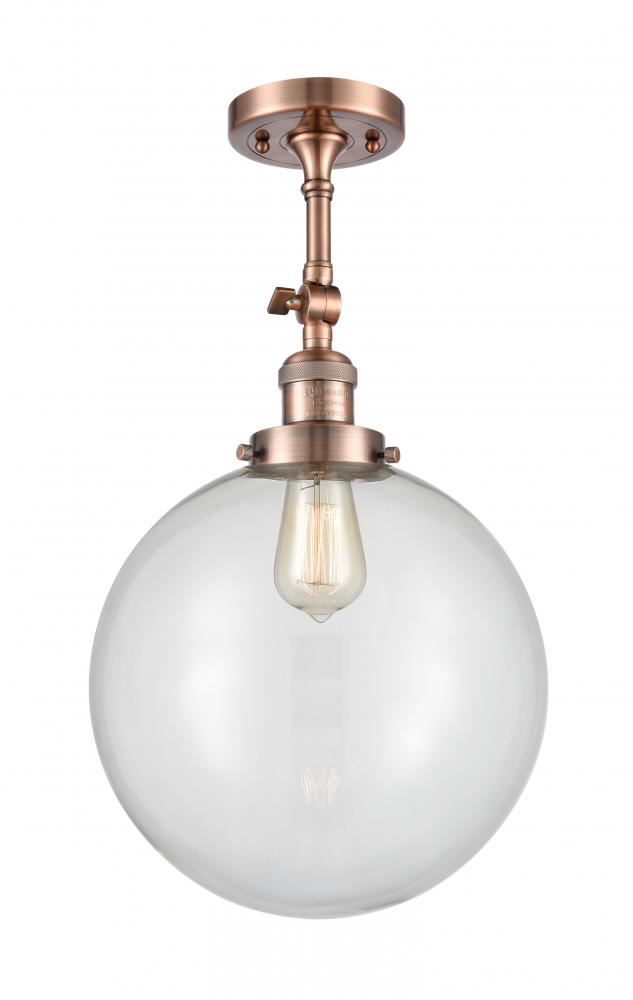 Beacon - 1 Light - 12 inch - Antique Copper - Semi-Flush Mount