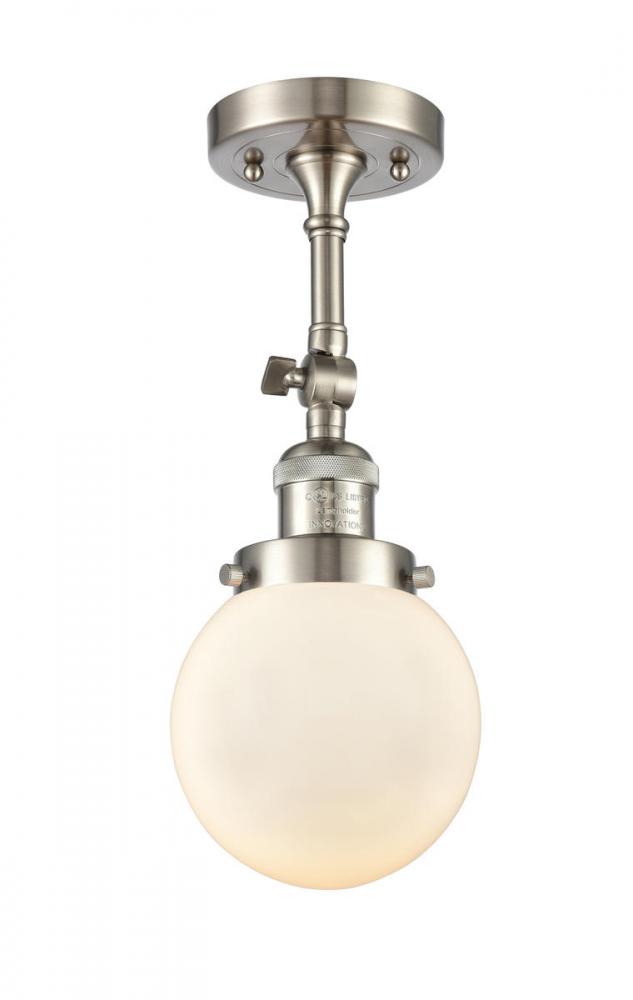 Beacon - 1 Light - 6 inch - Brushed Satin Nickel - Semi-Flush Mount