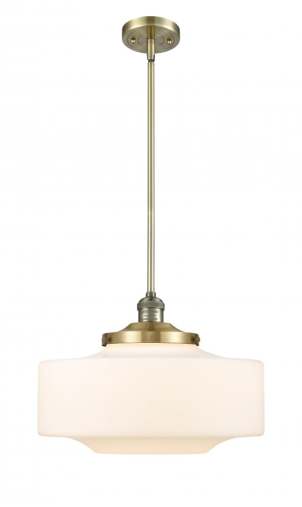 Bridgeton - 1 Light - 12 inch - Antique Brass - Stem Hung - Mini Pendant