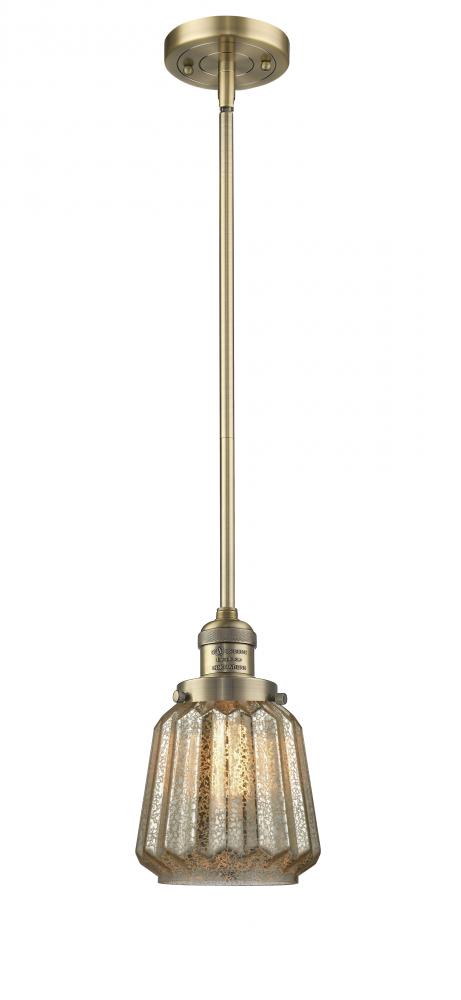 Chatham - 1 Light - 7 inch - Brushed Brass - Stem Hung - Mini Pendant