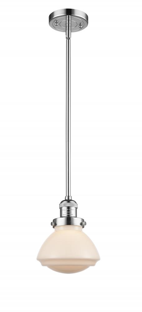 Olean - 1 Light - 7 inch - Polished Chrome - Stem Hung - Mini Pendant