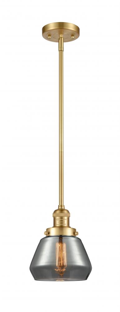 Fulton - 1 Light - 7 inch - Satin Gold - Stem Hung - Mini Pendant