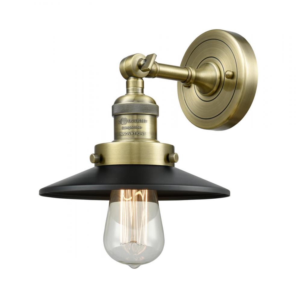 Railroad - 1 Light - 8 inch - Antique Brass - Sconce