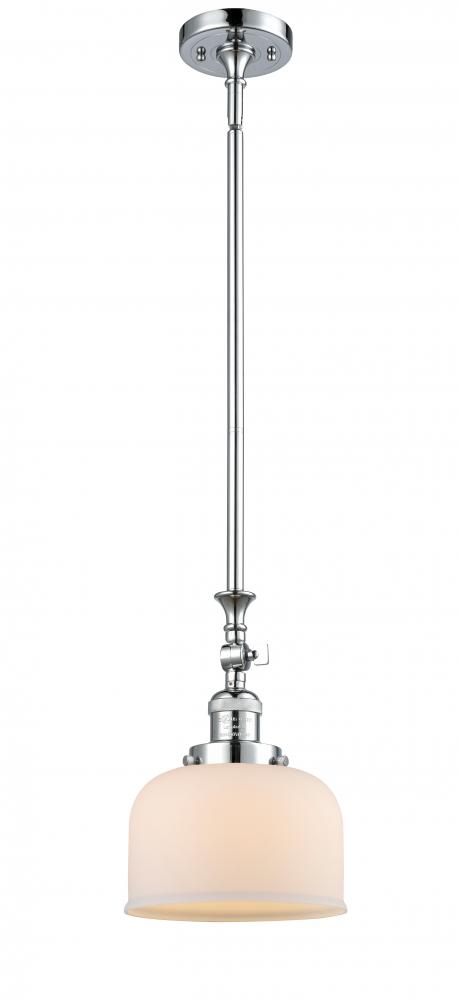 Bell - 1 Light - 8 inch - Polished Chrome - Stem Hung - Mini Pendant