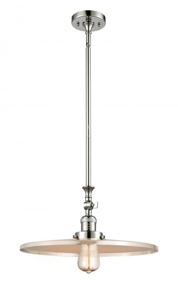 Appalachian - 1 Light - 16 inch - Polished Nickel - Stem Hung - Mini Pendant