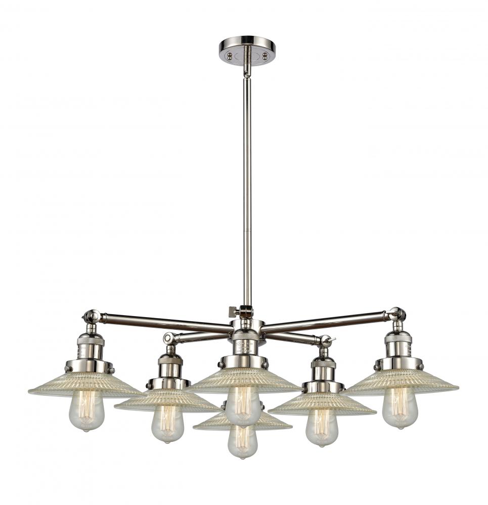 Halophane 6 Light Chandelier